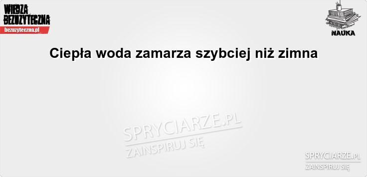 Doświadczenie dotyczące ciepłej i zimnej wody