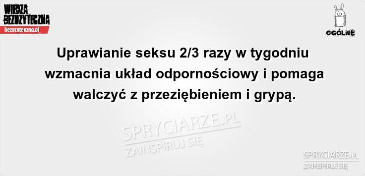 Seks i walka z grypą