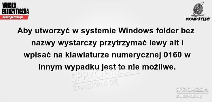 Folder bez nazwy w Windows