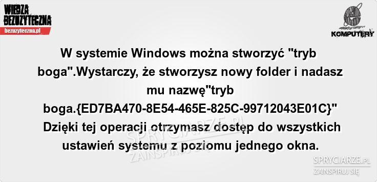 Tryb Boga w Windows