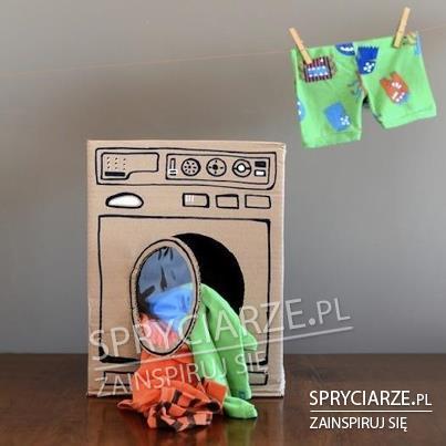 Kartonowa pralka - zabawka dla dzieci