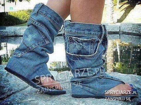 Jeansowe buciki letnie