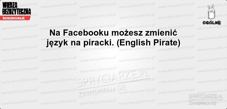 Piracki język na Facebooku