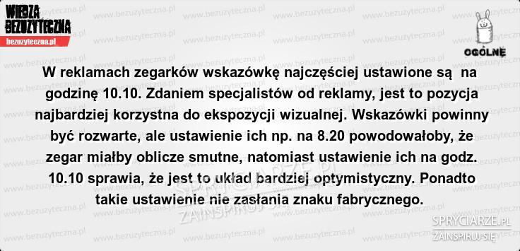 Ustawianie zegarków do reklamy