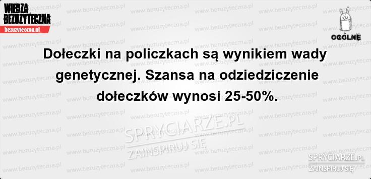 Słodkie dołeczki w policzkach to wada genetyczna