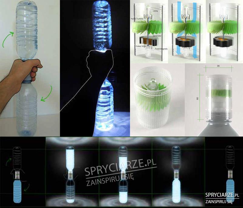 Światło dzięki przelewaniu wody