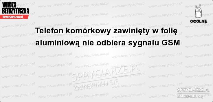 Zablokowanie telefonu folią aluminiową