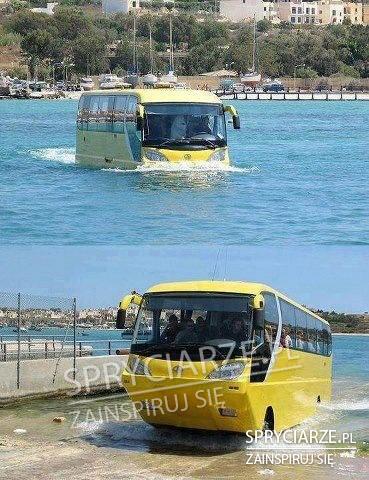 Autobus amfibia - zamiast promu