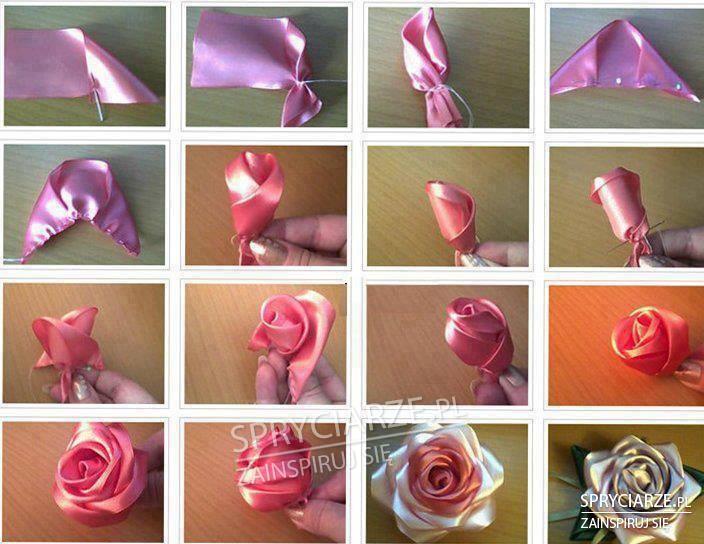 Róże z i tworzenie ich z delikatnych tkanin