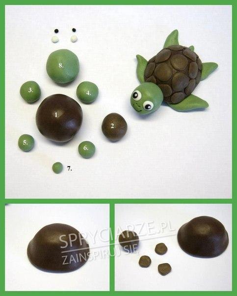 Tak się robi żółwia z plasteliny