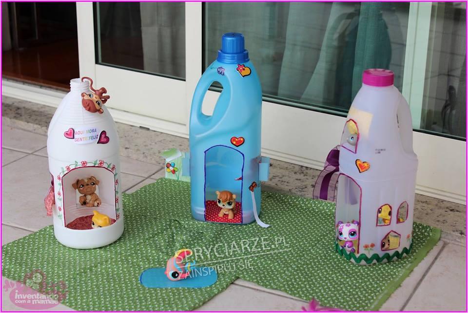 Piękne domki dla lalek z butelek