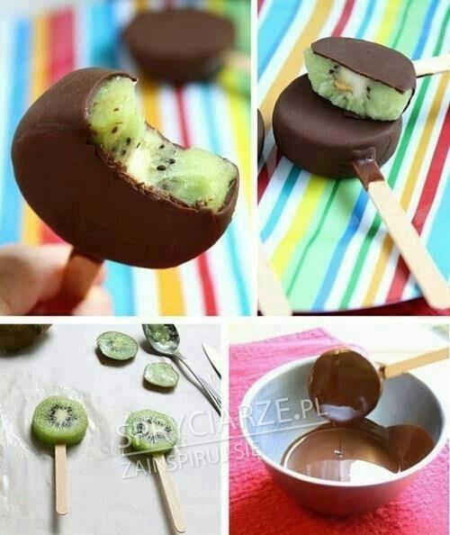 Lody z kiwi