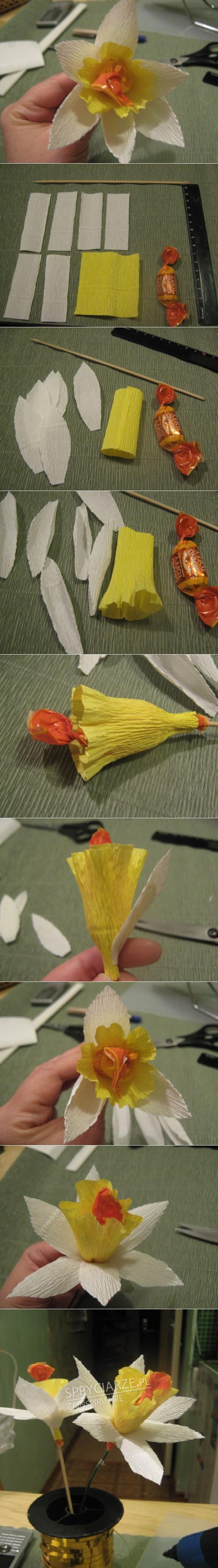 Pomysł i wykonanie prostych kwiatów z bibuły