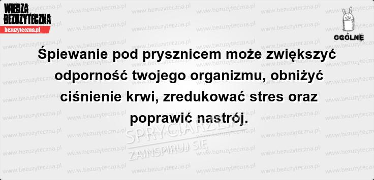 Dobre śpiewanie pod prysznicem