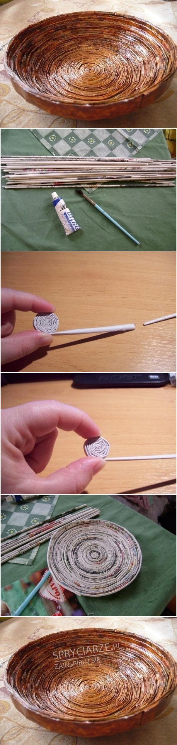 Tak można zrobić misę z papieru