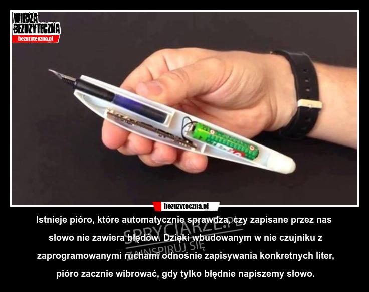 Pióro które ... wykrywa błędy ortograficzne podczas pisania