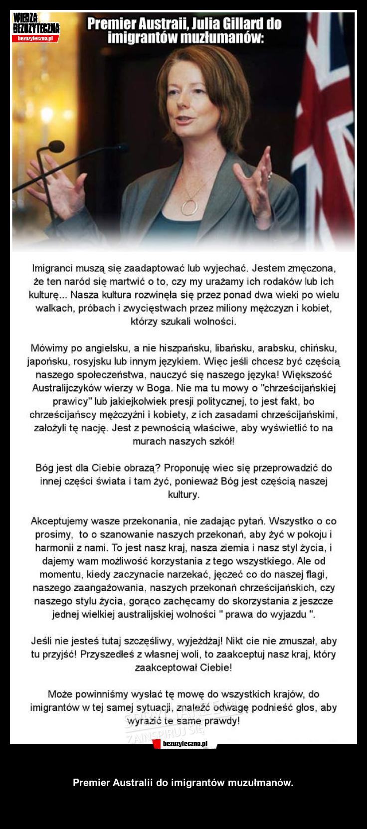 Premier Australii do imigrantów - mocne słowa i rozwiązanie problemu
