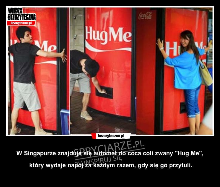 Przytul automat a dostaniesz Colę