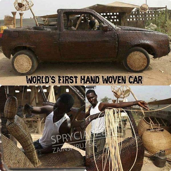 Samochód wykonany w całości z drewna