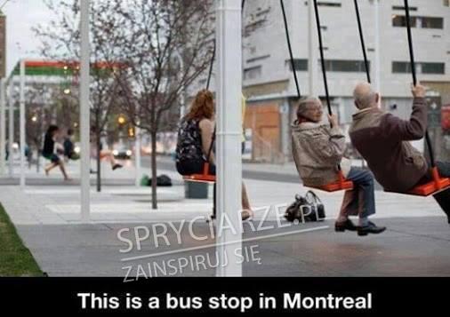 Przystanek autobusowy w Montrealu
