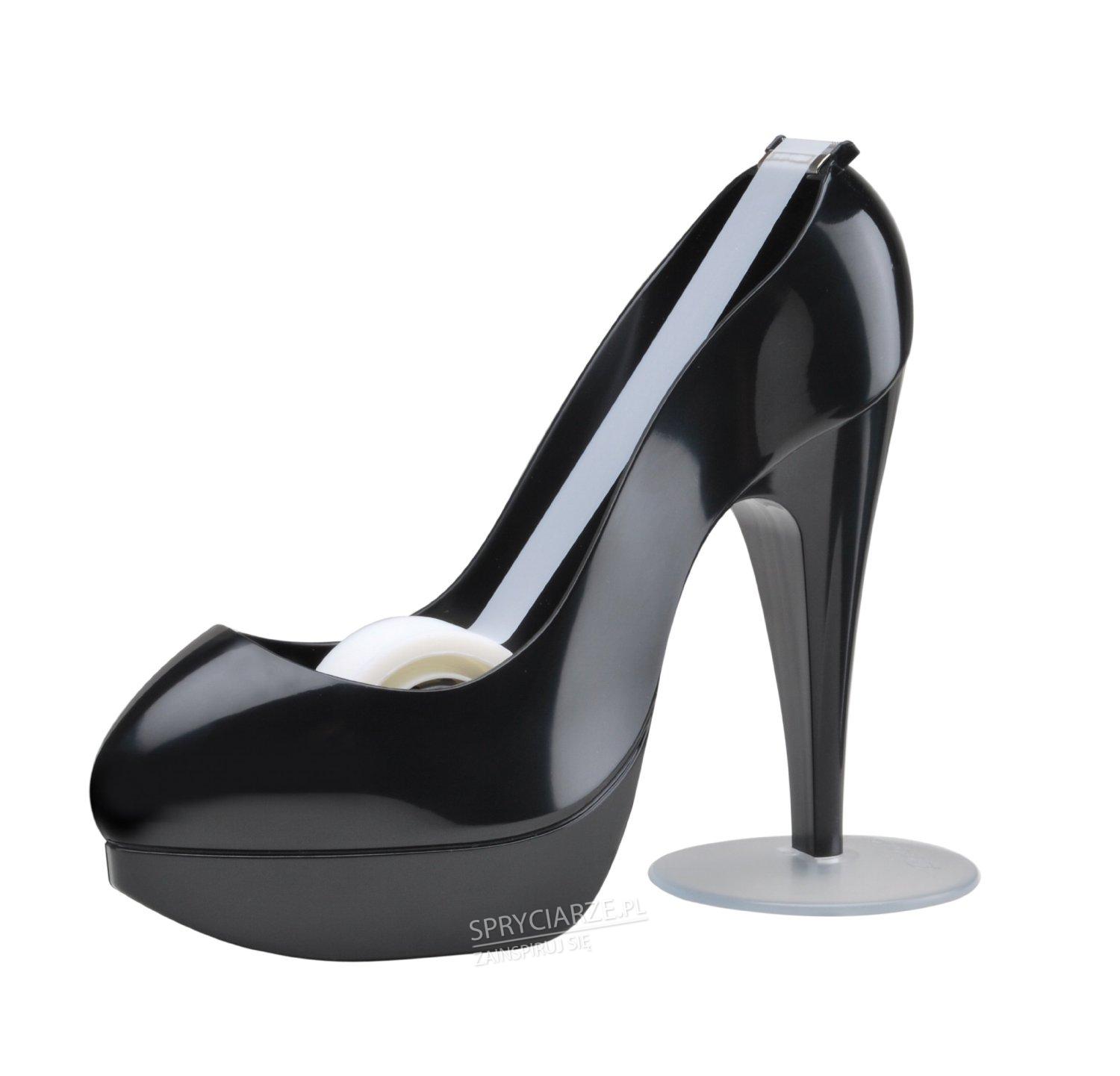 Podajnik do taśmy klejącej w kształcie damskiego buta