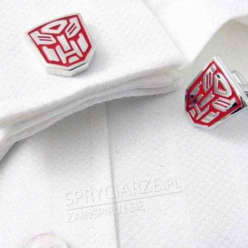 Zapinki do mankietów z logiem Transformersów