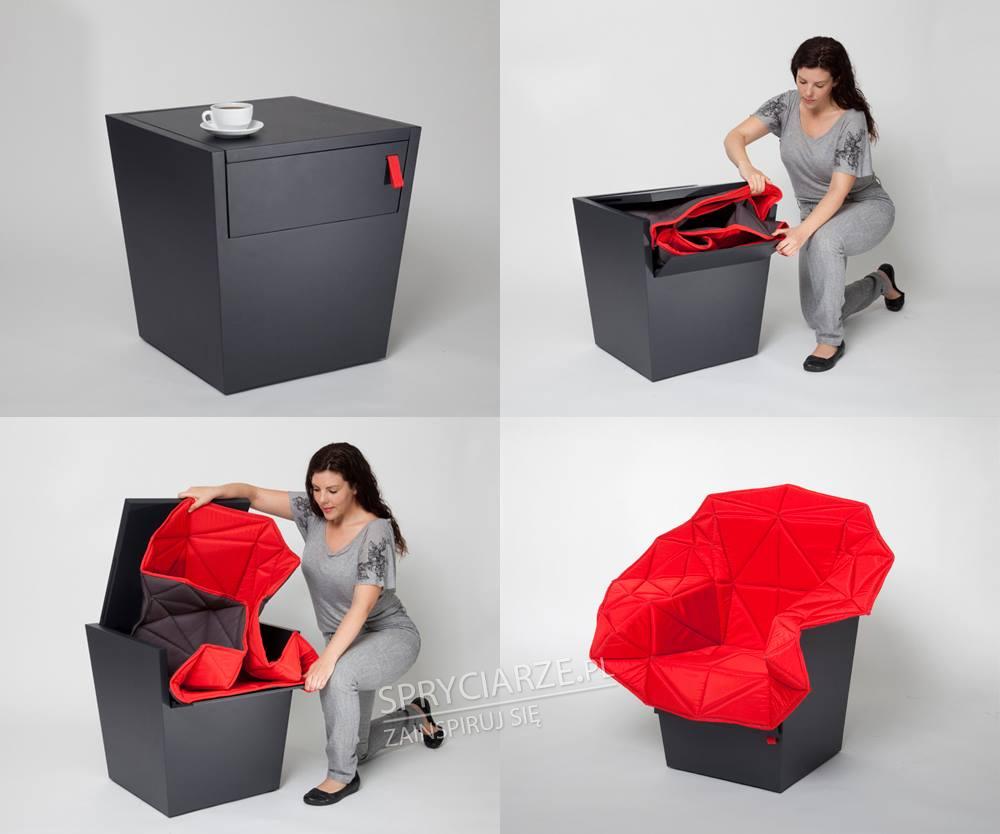 Stolik który zamienia się w fotel