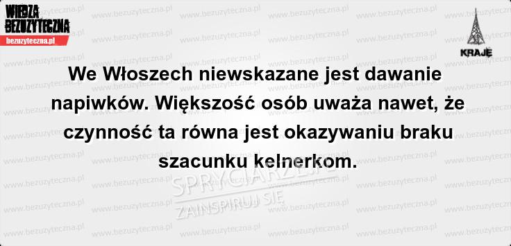 Nie dawaj napiwków we Włoszech