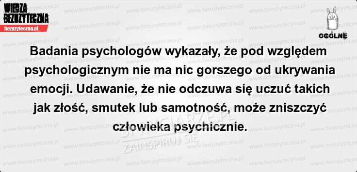 Skutki ukrywania emocji