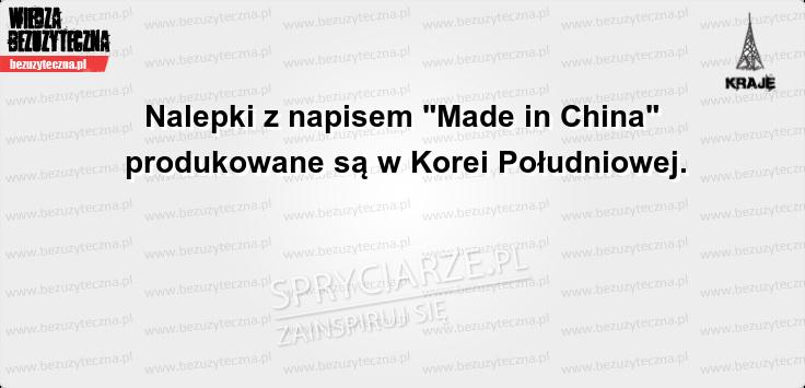 Made In China prosto z ... Korei Południowej