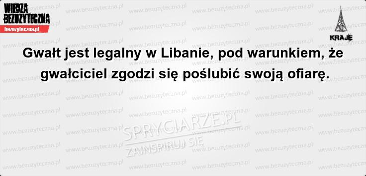Libanie gwałt jest legalny ale ...