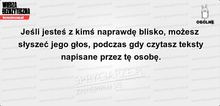 Dziwna zależność związana z tekstem i głosem