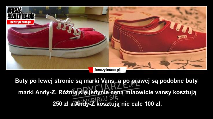 Buty po lewej stronie