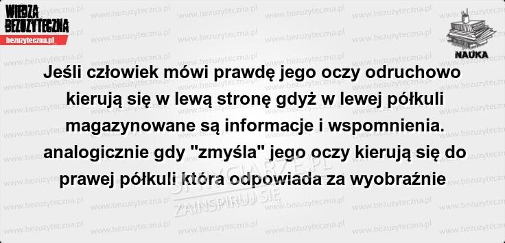 Kłamstwo poznasz po oczach