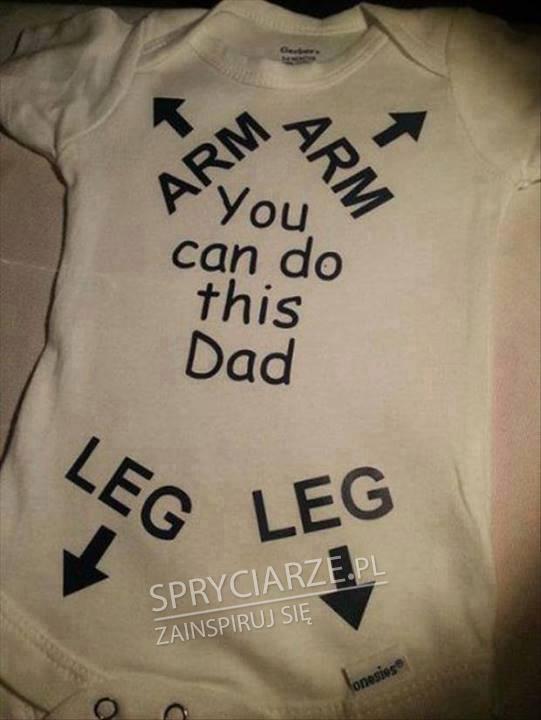 Koszulka dla dziecka z instrukcją dla młodego taty