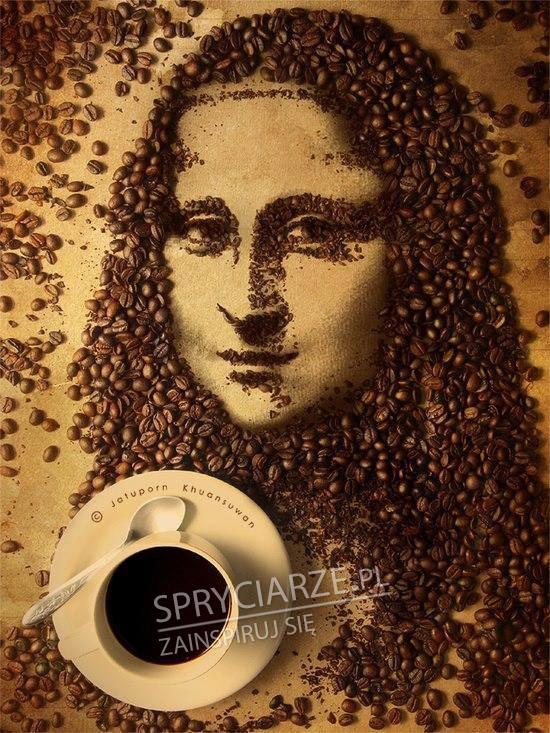 Mona Lisa z kawy
