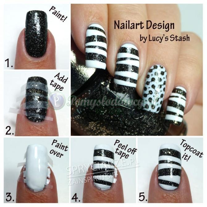 MODNY KONTRASTOWY MANICURE - ZEBRA STYLE :)