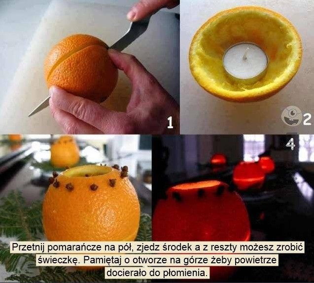 Świeczka zapachowa z pomarańczy 