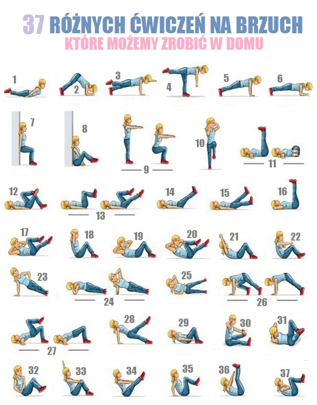 37 ćwiczeń na brzuch 