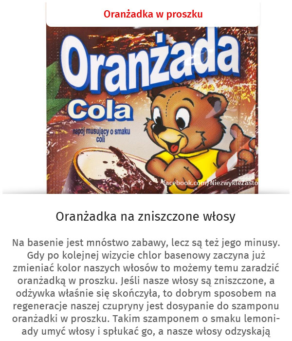 Niezwykłe zastosoania zwykłych rzeczy - Oranżadka w proszku