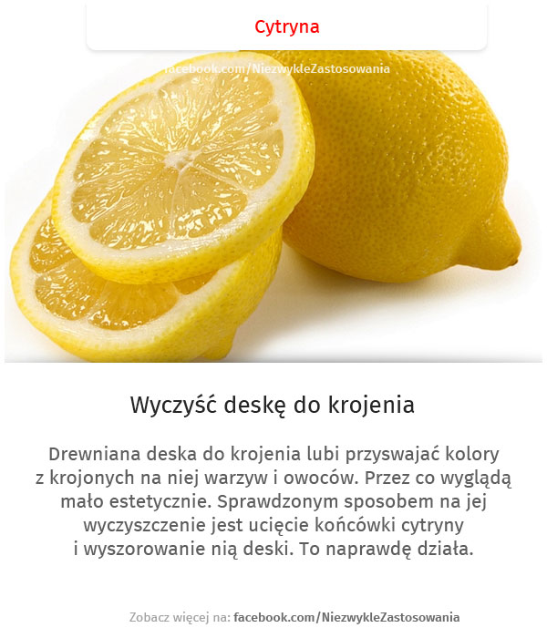 Nietypowe sposoby na użycie Cytryny