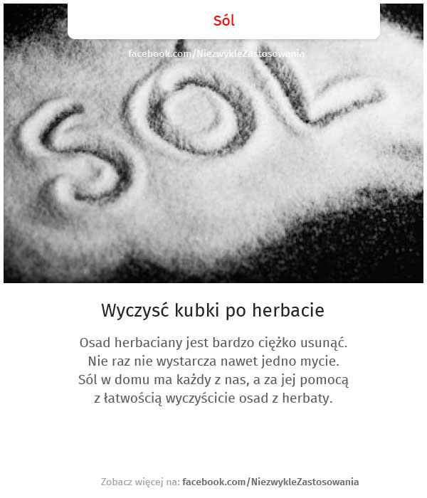 Niezwykłe zastosowania zwykłych rzeczy - Sól