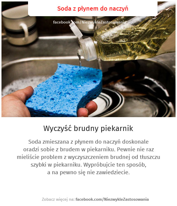 Niezwykłe zastosowania zwykłych rzeczy - Soda z płynem do naczyń