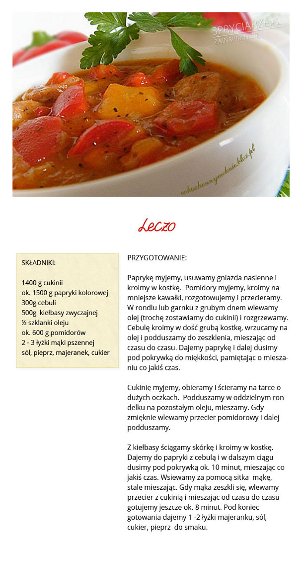 Pyszny przepis na leczo