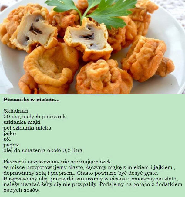 Pieczarki w cieście 