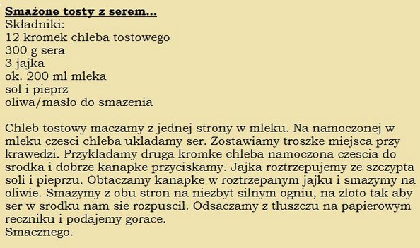 Smażone tosty z serem
