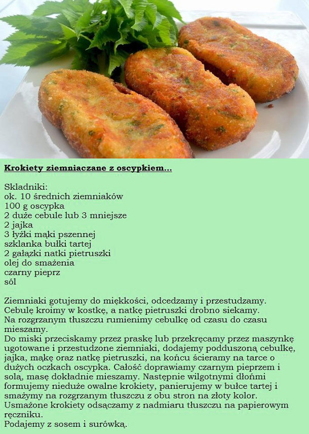 Krokiety ziemniaczane z oscypkiem