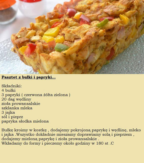 Pasztet z bułki i papryki