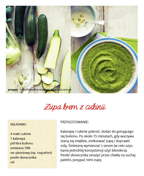 Przepis na doskonałą zupę krem z cukinii