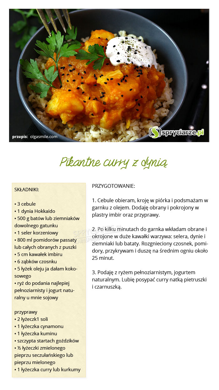 Pikantne curry z dynią